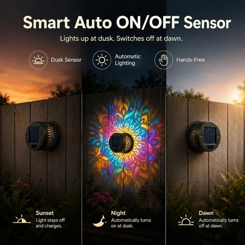 Solar powered mandala light