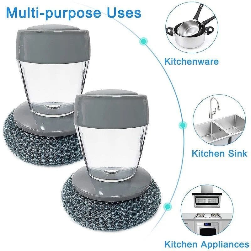 Soap dispenser palm brush